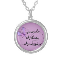 Juvenile Arthritis Awareness Butterfly Necklace