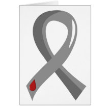 Juvenile Diabetes Grey Ribbon 3 Card