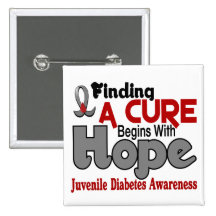 Juvenile Diabetes HOPE 5 Pinback Buttons