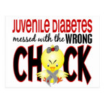 Juvenile Diabetes Messed With The Wrong Chick Post Card