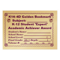 K16-4D Golden Bookmark ~All Subjects~ 100ct