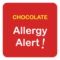 k1 - Allergy Alert - CHOCOLATE. Stickers