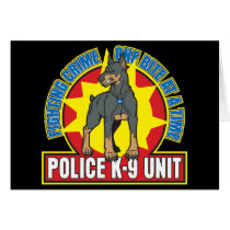 K9 Doberman Bite Greeting Card