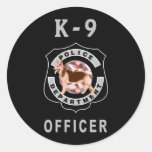 K9 Police Round Sticker