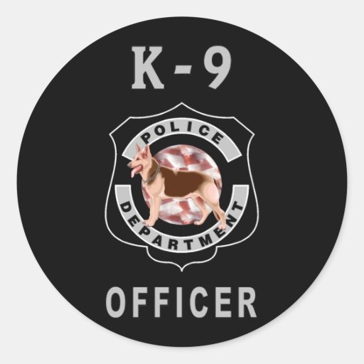 K9 Police Round Sticker
