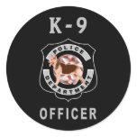 K9 Police Round Sticker