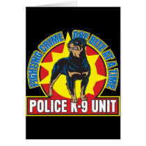 K9 Rottweiler Bite Greeting Card