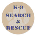 K9 Search and Rescue stickers