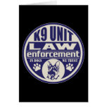 K9 Unit In Dogs We Trust Blue cards