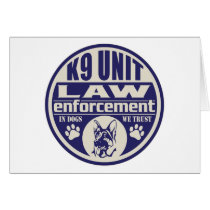 K9 Unit In Dogs We Trust Blue Cards