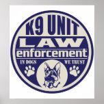 K9 Unit In Dogs We Trust Blue Print