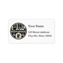 K9 Unit In Dogs We Trust Custom Address Labels