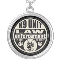K9 Unit In Dogs We Trust Custom Necklace