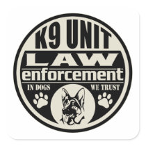 K9 Unit In Dogs We Trust Stickers