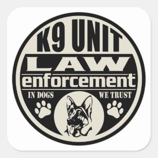 K9 Unit In Dogs We Trust Stickers
