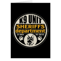 K9 Unit Sheriff's Department Card