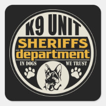 K9 Unit Sheriff's Department Stickers