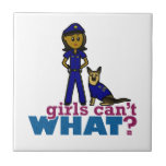 K-9 Police Woman Tile