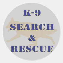 K-9 Search and Rescue GSD stickers