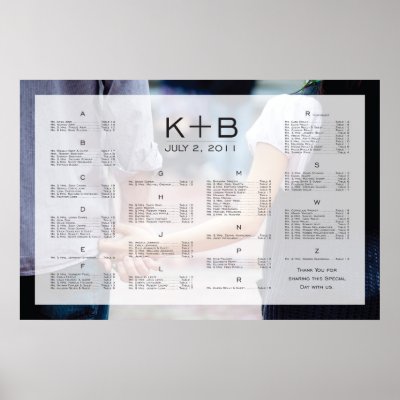K+B Seating Chart Print