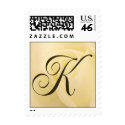 K - Custom Monogram Postage White Rose postage by aslentz K - Custom Monogram Postage White Rose postage