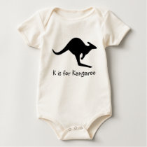 K is for Kangaroo Baby t-shirts