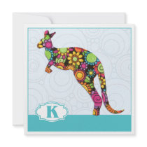 K is for Kangaroo Personalized Invitation