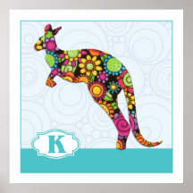 K is for Kangaroo Poster