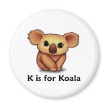 K is for Koala Fridge Magnet