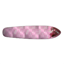 K ♥K ♥raftZ ♥ Glitery Pink Heart & Dove DeZigner Custom Skate Board