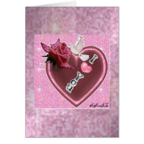 K ♥K ♥raftZ ♥ Glitery Pink Heart & Dove DeZignZ cards