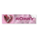 K♥K♥raftZ pink glitter heart Name changably Bumper bumper stickers