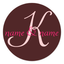 "K" Monogramm Label - personalisieren Vornamen sticker by rubymonkey "K" Monogramm Label - personalisieren Vornamen sticker