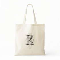 "K" Monogram Tote Bag