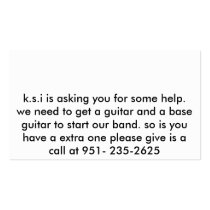 k.s.i is asking you for some help.we need to ge... business card templates