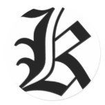 K-text Old English Stickers