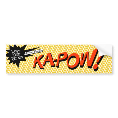 KA-POW! sticker Bumper Stickers by happytreefriends