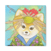 Kabuki Shiba Inu magnet magnets