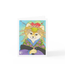 Kabuki Shiba Inu magnet cards