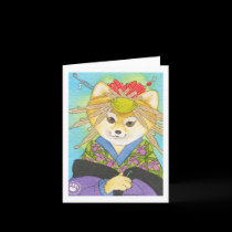 Kabuki Shiba Inu magnet cards