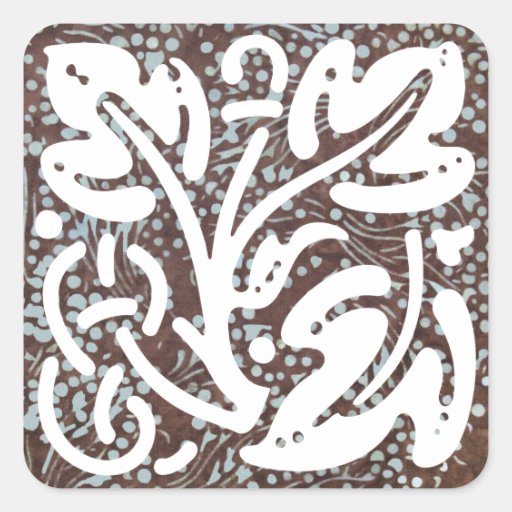 kade batik ornament square sticker zazzle kade batik ornament square sticker zazzle