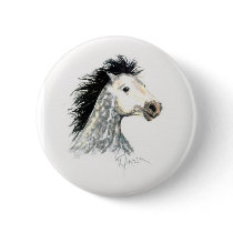 Kady Mustang Horse Button