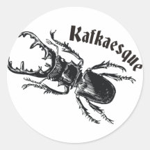 Kafkaesque Round Stickers