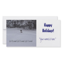 Kai in the snow  photo card photo cards