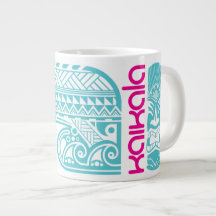 Kaikala kiteboarding / Polynesian Style Wave Mug Jumbo Mug