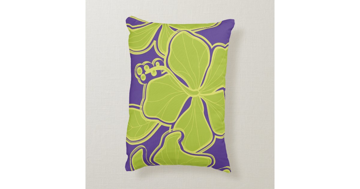 Kailua Hibiscus Hawaiian Reversible Floral Accent Pillow Zazzle