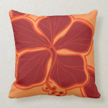 Kailua Hibiscus Hawaiian Reversible Square Pillow