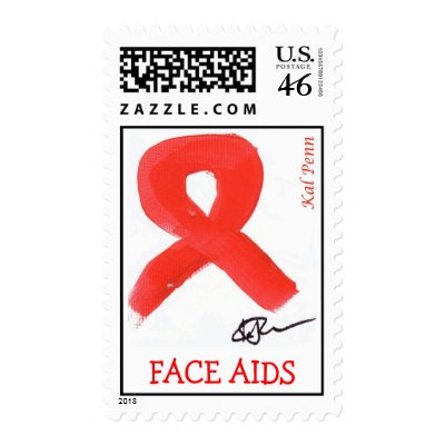 Kal Penn Ribbon Stamps by faceaids