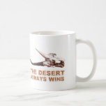 Kalahari desert in Africa: Dead antelope skull mugs