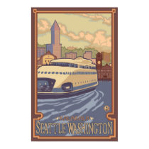 Kalakala Ferry Seattle, WA Vintage Travel Poster posters by LanternPress Kalakala Ferry Seattle, WA Vintage Travel Poster posters
